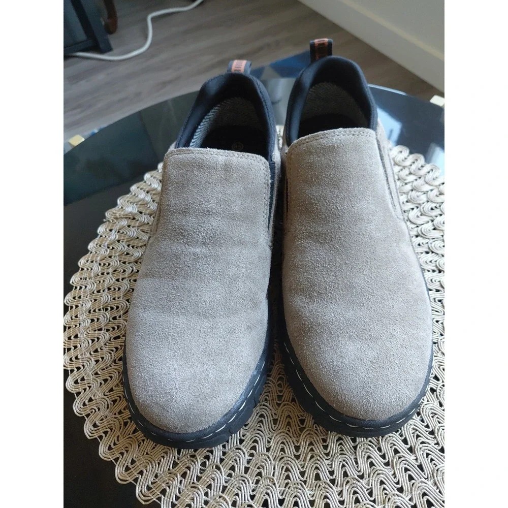 KHOMBU Liam Men's Brown Suede Slip On Shoes Size 9.5  Removable  Insoles